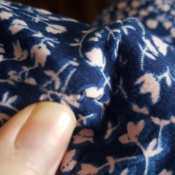 Rebel Sugar Women's Dark Blue and White Flower Faux Wrap Dress Size XL - Picture 13 of 13